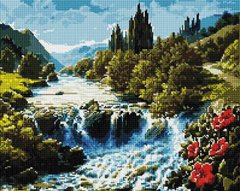 Купить Набор алмазной мозаики 40х50 Красивий водопад SP081  в Украине