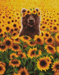 Купити Алмазна мозаїка на підрамнику. Сонячний ведмедик ©Lucia Heffernan (40 x 50 см, набір для творчості)  в Україні