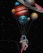 Картина за номерами Підкорювач космосу, Без коробки, 40 х 50 см