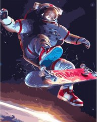 Купити Картина за номерами Космонавт на скейті  в Україні