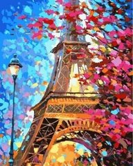 Купить Картина по номерам Premium-качества. Краски весеннего Парижа  в Украине