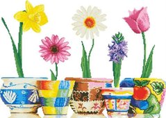 Купити Мозаїка квадратними камінчиками Прекрасні весняні квіти  в Україні