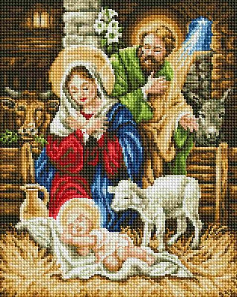 Купить Набор алмазной мозаики Рождество Иисуса 40х50 SP103  в Украине