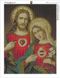 Алмазная мозаика. Святые сердца Иисуса и Марии, Без подрамника, 60 х 45 см