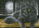 Набір для алмазного живопису Кіт в ночі, Без підрамника, 41 х 57 см