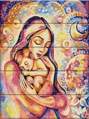 Купити Картина за номерами на дереві. Щастя материнства  в Україні