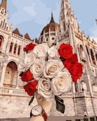 Купити Картина за номерами без коробки. Букет троянд  в Україні