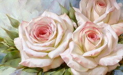 Купить Алмазная мозаика 40 х 65 см. Нежные розы  в Украине