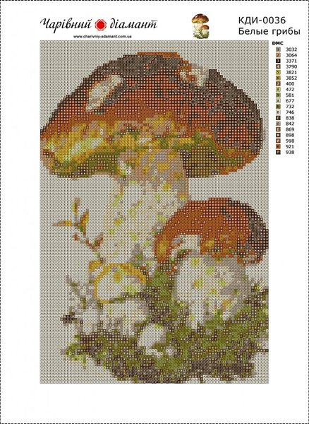 Купити Картина з мозаїки. Білі гриби  в Україні