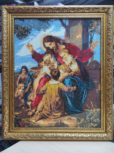 Купить Набор алмазной мозаики Иисус и дети 40х50 SP027  в Украине