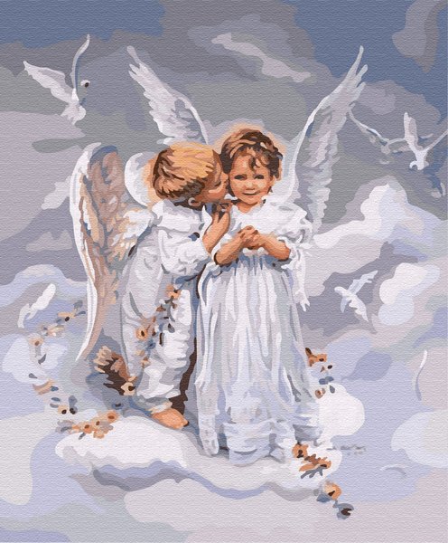 Купити Картина за номерами без коробки. Два ангела  в Україні