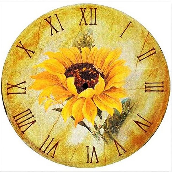 Купить Картина из мозаики. Часы - Подсолнух 40 х 40 см  в Украине