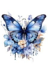 Купити Алмазна мозаїка (набір для викладки). Блакитний метелик 30 х 20 см  в Україні