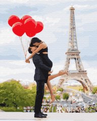 Купити Картина за номерами без коробки. Романтика з кульками  в Україні