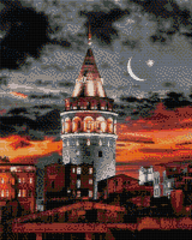 Купити Алмазна мозаїка. Нічний Стамбул 40 x 50 см  в Україні