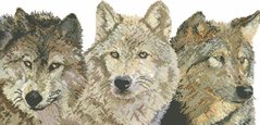 Купити Набір алмазної вишивки Три вовки  в Україні