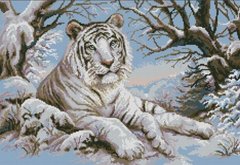 Купити Алмазна мозаїка Тигр в снігу  в Україні