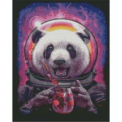 Купити Алмазна мозаїка. Панда-космонавт (40 х 50 см, набір для творчості, картина стразами)  в Україні