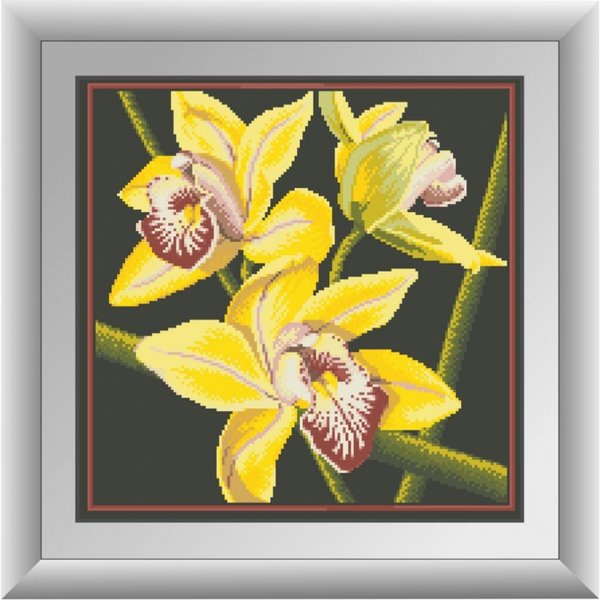 Купити Набір діамантової мозаїки Жовта орхідея  в Україні