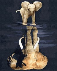 Купити Набір для малювання по цифрам. Дух слона 40 х 50 см (без коробки)  в Україні