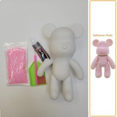 Алмазний ведмедик 21 см, світло-рожевий (набір)