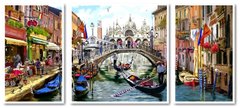 Купить Картина по номерам. Триптих Каникулы в Венеции  в Украине
