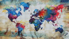 Купити Алмазна мозаїка Карта світу 70х40 см  в Україні