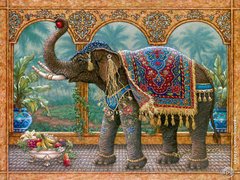 Купити Вишивка камінням за номерами Індійський слон  в Україні