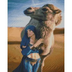 Купити Алмазна мозаїка на підрамнику. Верблюд у Сахарі (30 х 40 см, набір для творчості, картина стразами)  в Україні