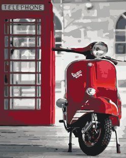 Купити Набір для малювання по цифрам. Легендарна Vespa (без коробки)  в Україні