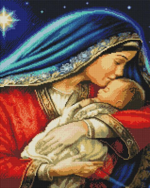 Купить Набор алмазной мозаики 40х50 см. Икона Мария с младенцем  в Украине