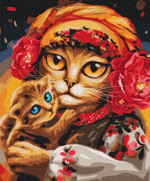 Купити Картина за номерами Сім'я котиків ©Маріанна Пащук  в Україні