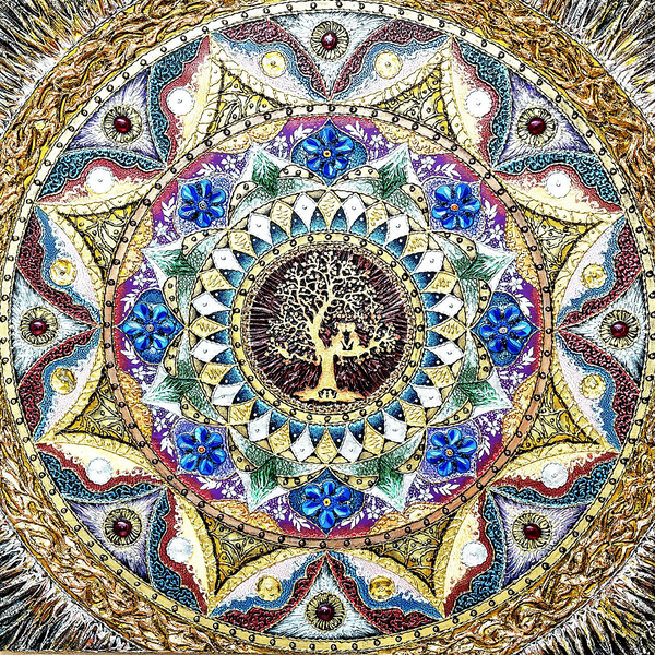 Купить Алмазная мозаика. Триптих Мандала – Дерево Любви в круге Жизни  в Украине