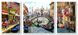 Картина по номерам. Триптих Каникулы в Венеции, Подарочная коробка, Триптих 1 холст 50 х 50 см, 2 холста по 30 х 50 см