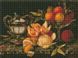 Алмазная мозаика на подрамнике, круглыми камешками "Натюрморт с апельсинами" 30х40см, С подрамником, 40 х 30 см