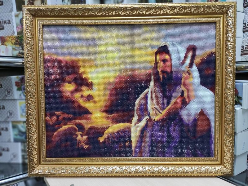Купить Набор алмазной жывописи на подрамнике Иисус добрый пастир 40х50см SP015  в Украине
