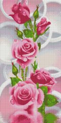 Купить Набор алмазной мозаики 30х60 см. Розовые розы панно  в Украине