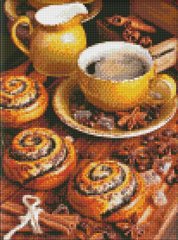 Купить Алмазная мозаика на подрамнике, круглыми камешками "Сладкий аромат" 30х40см  в Украине