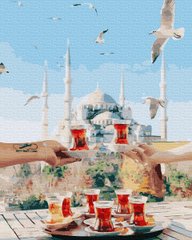 Купить Картина по номерам без коробки. Чаепитие в Стамбуле 40 х 50 см  в Украине