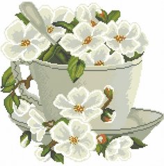 Купить Алмазная вышивка Цветы в чашке  в Украине