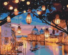 Купити Картина за номерами без коробки Нічні вогні Венеції  в Україні