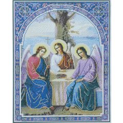 Купити Алмазна мозаїка на підрамнику. Свята Трійця (40 x 50 см, круглими камінчиками)  в Україні