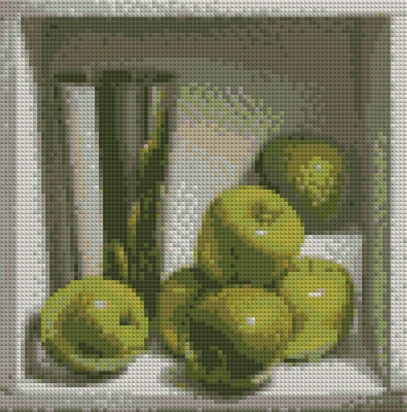 Купити Картина з мозаїки. Зелені яблука  в Україні
