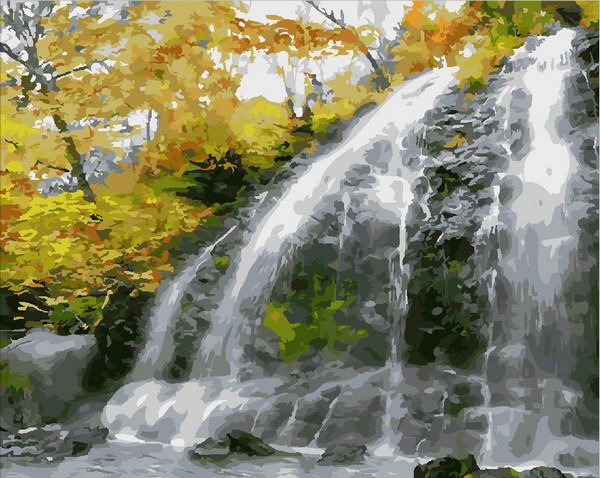 Купить Картина по номерам. Водопад и золотые листья  в Украине