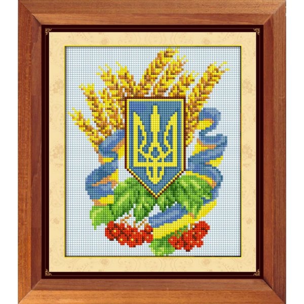 Купити Діамантова мозаїка Герб України 3  в Україні