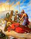 Алмазная мозаика на подрамнике "Иисус падает в третий раз" (набор для выкладки камешками по номерам, 40х50 см), З підрамником, 40 х 50 см