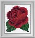 Набір алмазної вишивки Червона трояндочка, Без підрамника, 9 х 10 см