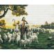 Алмазна мозаїка по номерам круглими камінчиками. Пастух зі стадом овець (на підрамнику, 30 х 40 см), З підрамником, 30 х 40 см