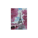Алмазна мозаїка по номерам круглими камінчиками (на підрамнику). Париж у рожевих тонах, З підрамником, 30 х 40 см