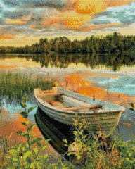 Купити Алмазна мозаїка. Човен 40 x 50 см  в Україні